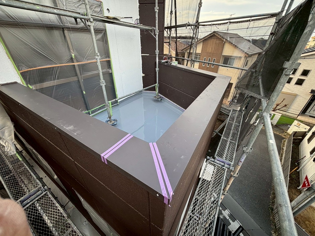 笠木カバーの設置完了